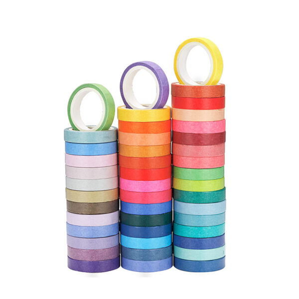 Color Paper Tape Width 8Mm Decorative Sticker 60 Color Rainbow Set